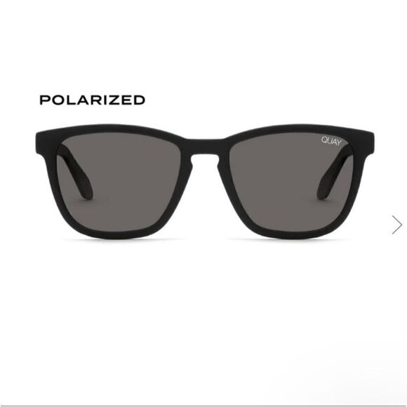 Quay Hardwire Unisex Polarized Sunglasses in Black Smoke - Picture 2 of 8